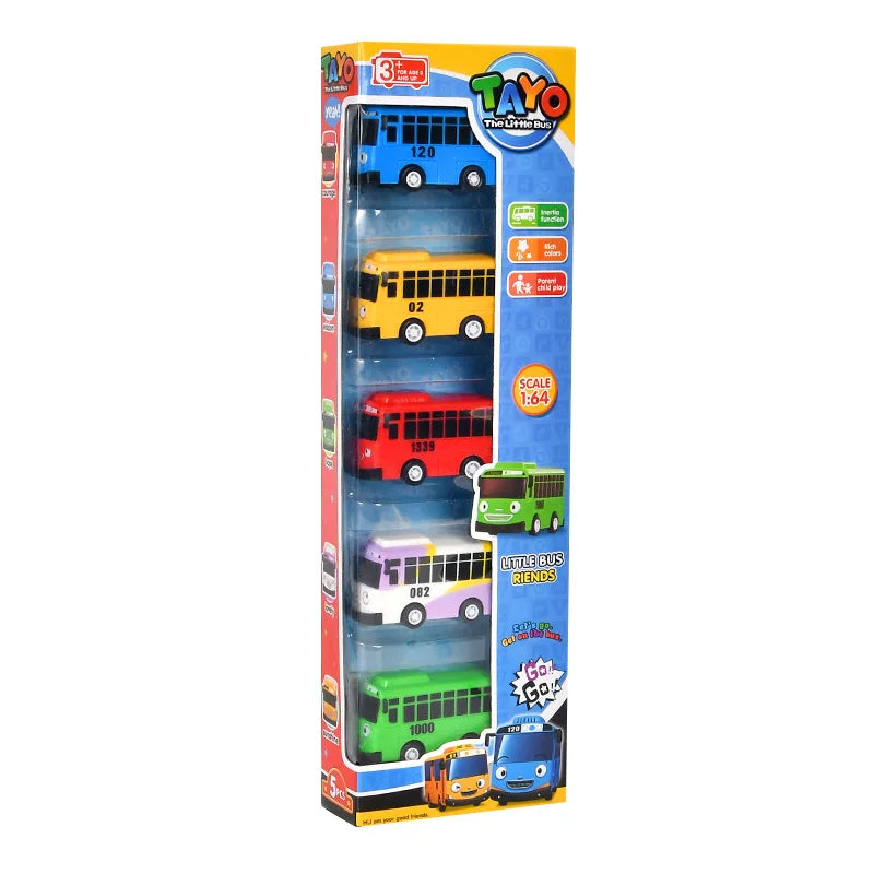 Pull-Back Mini Bus Toy with Openable Doors