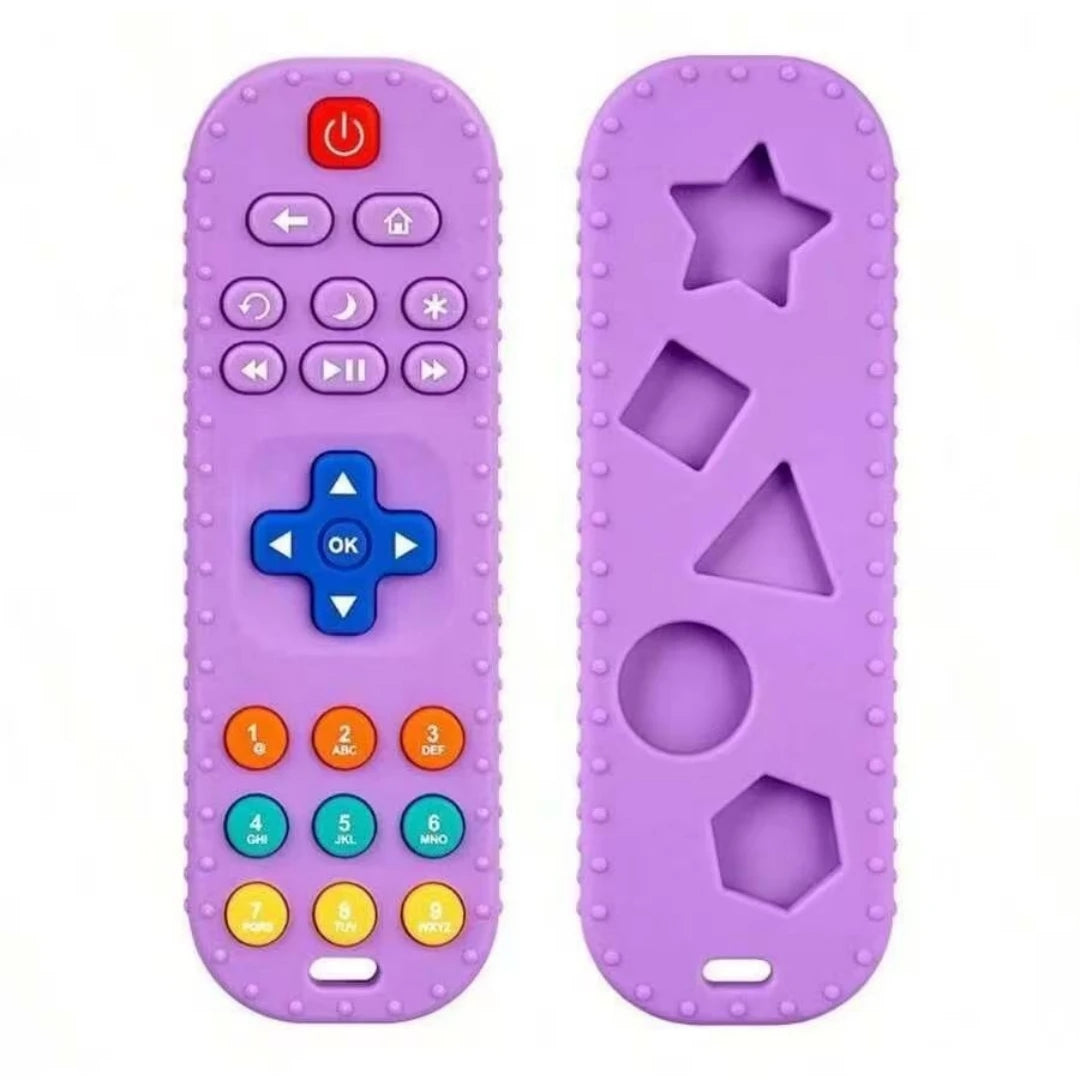 Remote Control Shaped Silicone Teether for Babies 0-12 Months