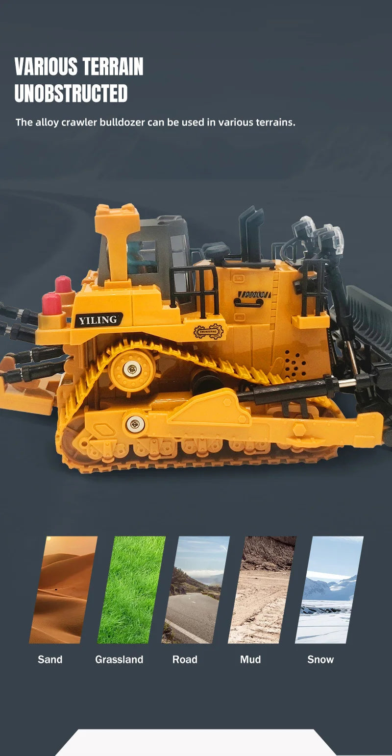 Remote Controlled Bulldozer with Working Shovel and Lights
