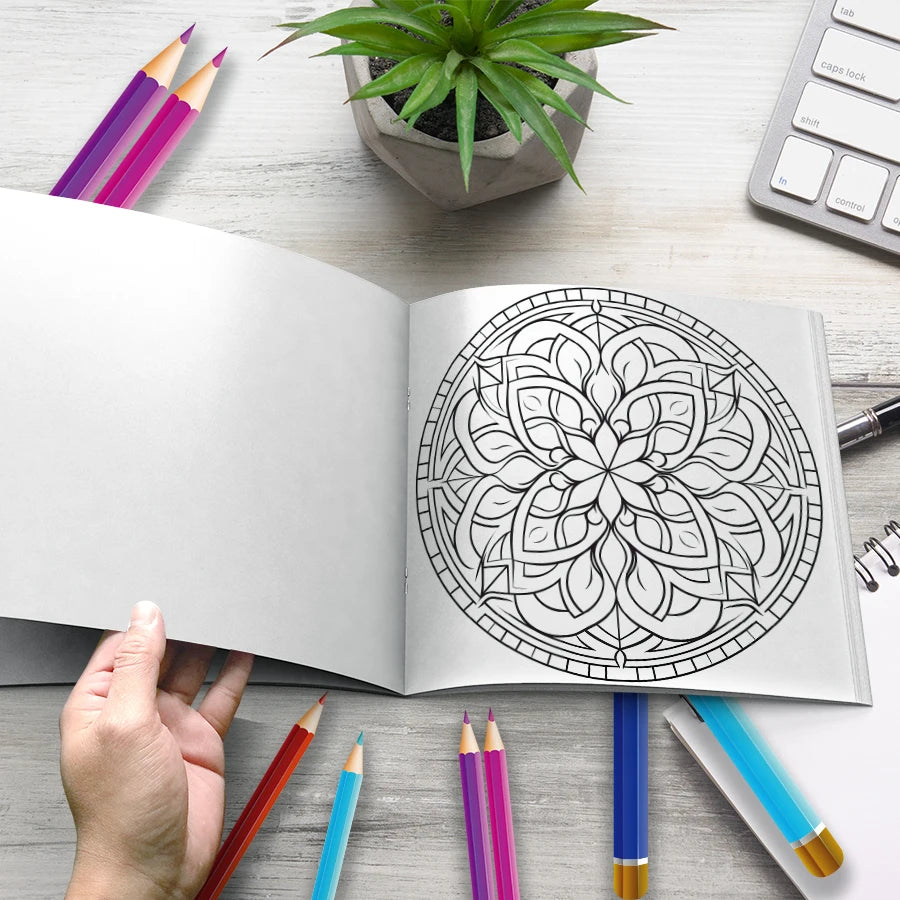 Intricate Mandala Coloring Book for Adult Stress Relief