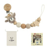 Wooden Baby Pacifier Clip with Crochet Charms