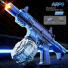 Blue ARP9 manual and automatic water gun with a translucent barrel and a clear projectile.