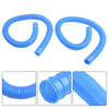 A pair of blue replacement pool pump hoses for above-ground Intex systems.
