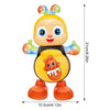An electric dancing bee musical toy with a yellow body and blue accents.