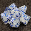 Handmade Resin Polyhedral Dice Set with Sharp Edges