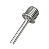 Silver metal pen tip with a ribbed, hexagonal design for diamond painting or similar craft.