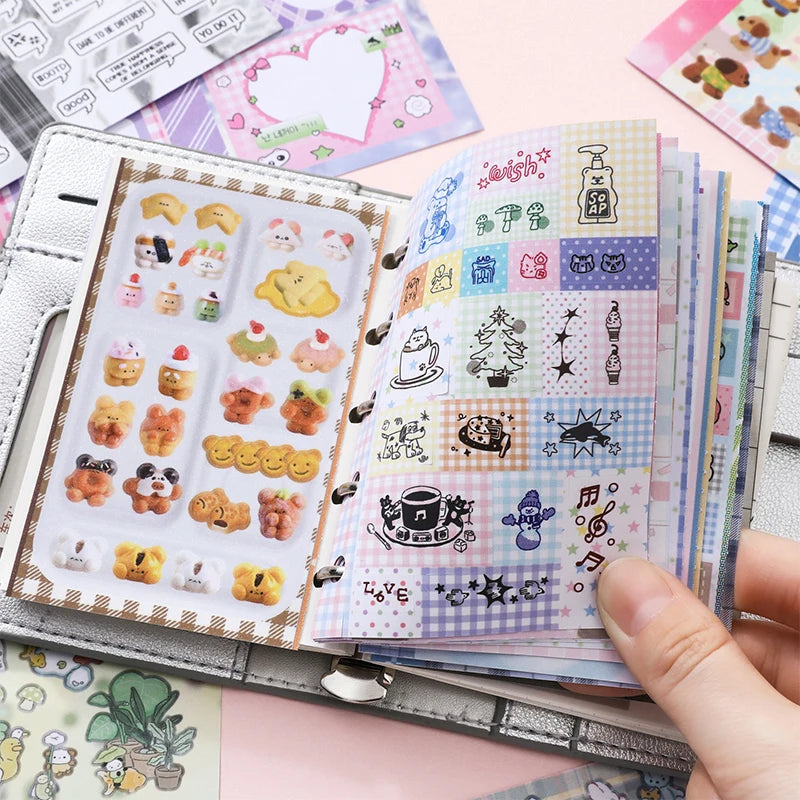 Korean Style Duplex Sticker Set (30 Sheets) for Scrapbooking & Journaling