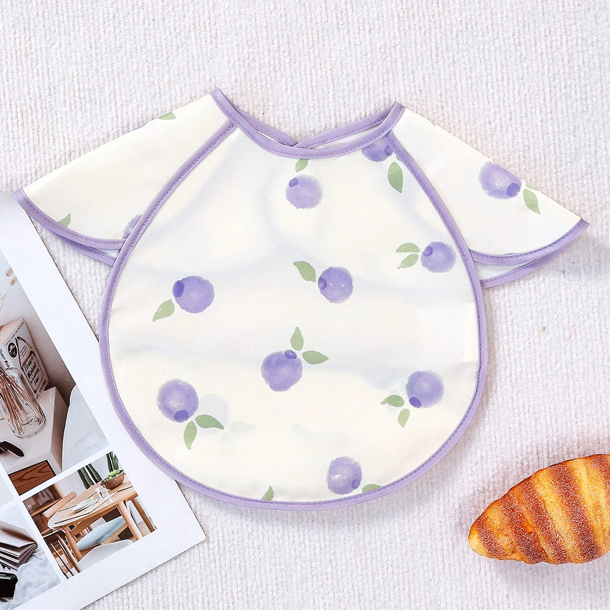 Waterproof Adjustable Baby Bib with Catch Pocket