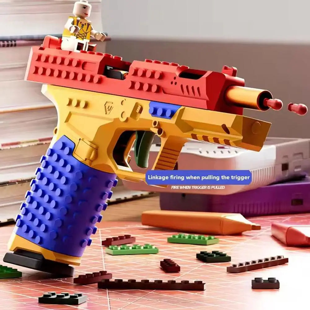 DIY Building Block Toy Gun with Soft Bullets