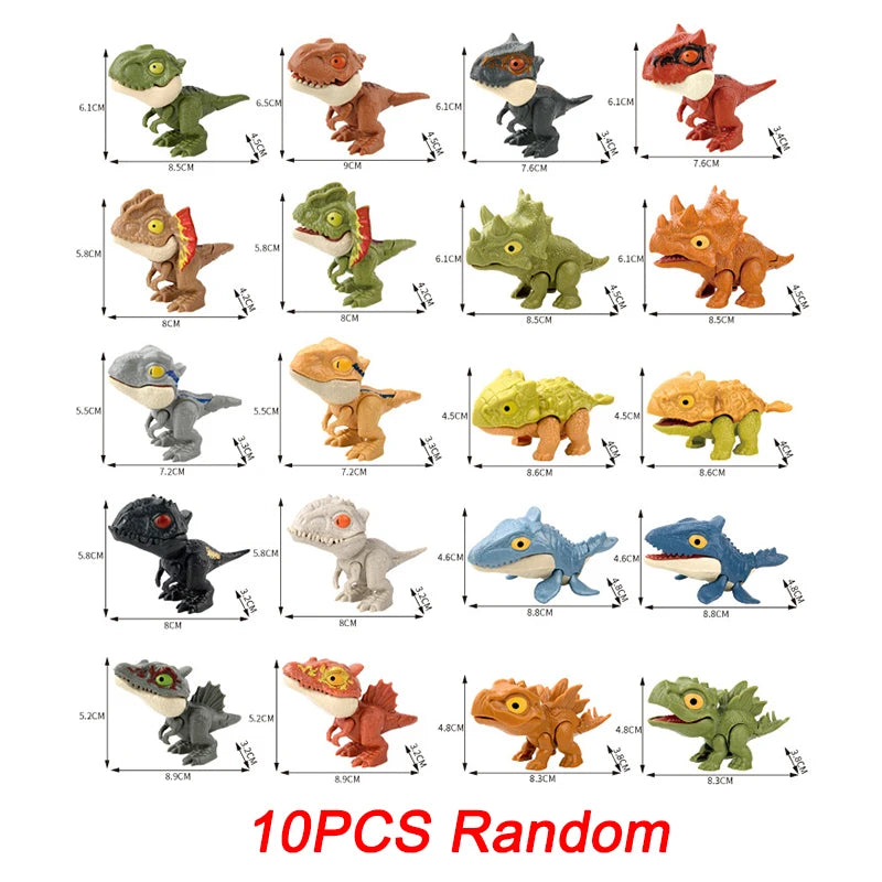 Finger-Biting Dinosaur Toy with Movable Joints