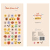 A sheet of daily sticker stay featuring various cute emoji and smile face crystal stickers for crafting