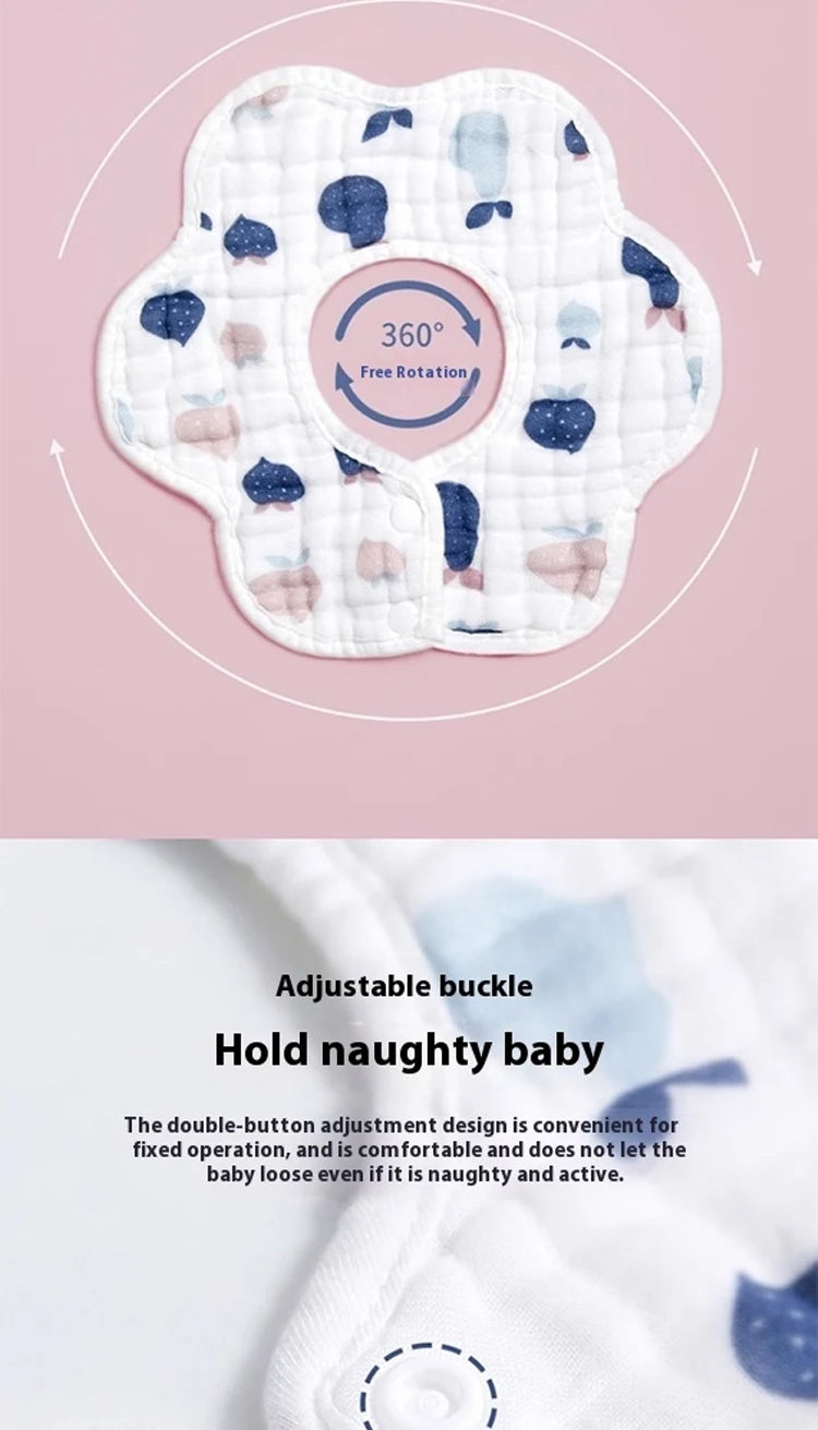 5-Pack Soft Cotton Muslin Bandana Bibs for Teething Babies