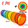 A set of nine colorful balance stepping stones for kids, packaged with a storage bag.