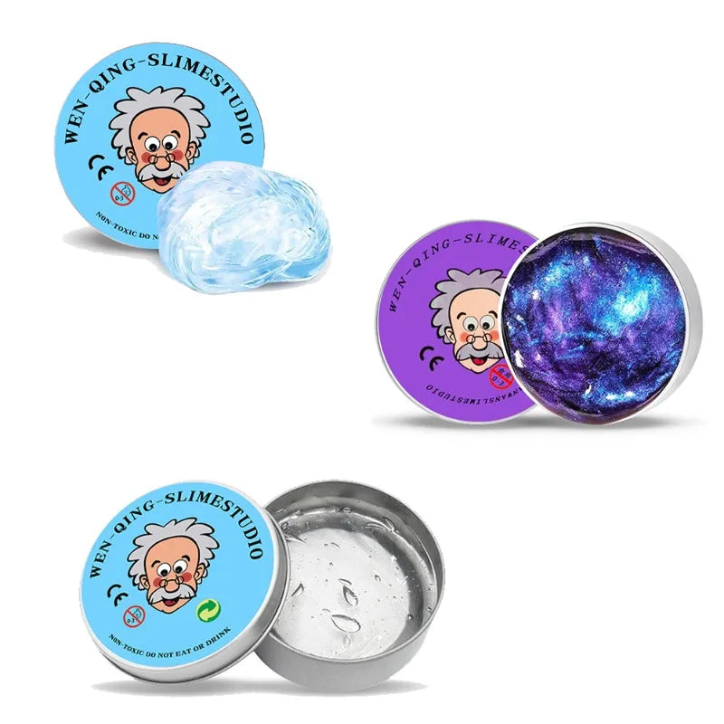 Clear Crystal Liquid Glass Thinking Putty – Stress Relief Fidget Toy