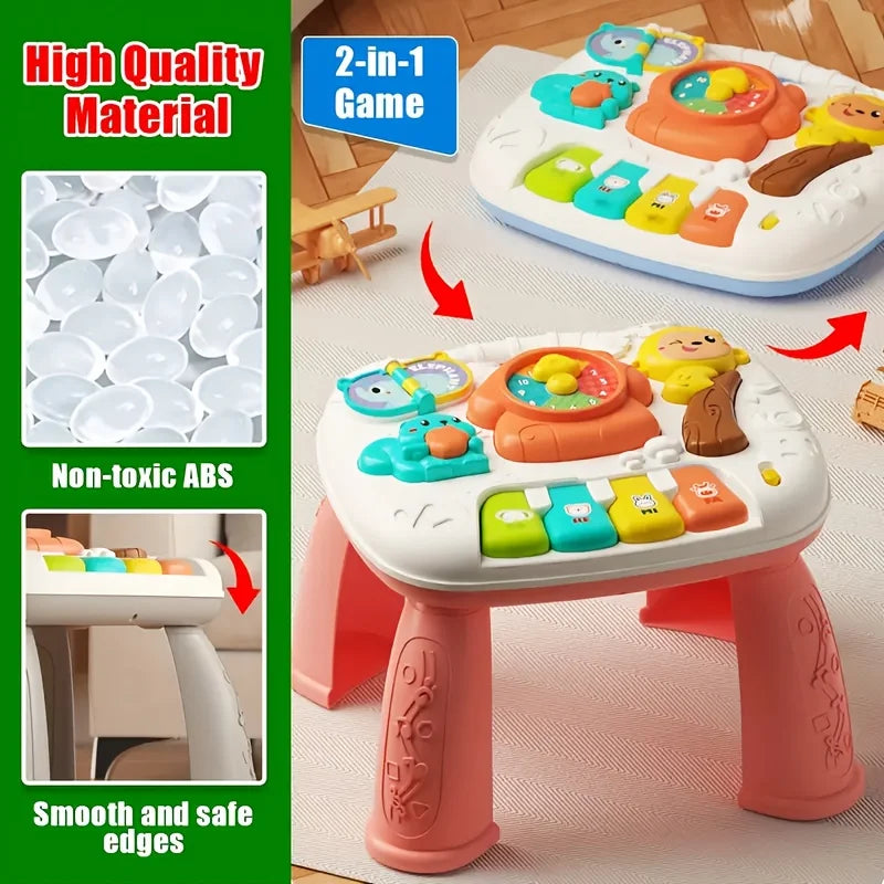 Interactive Musical Activity Table for Toddlers with Lights and Sounds