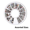 12-Color Glass AB Rhinestone Nail Art Kit