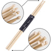 A set of premium maple drumsticks for jazz and percussion, shown with an inset of the sticks.