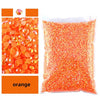 Bag of orange AB-coated flat back resin rhinestones for crafts and DIY projects