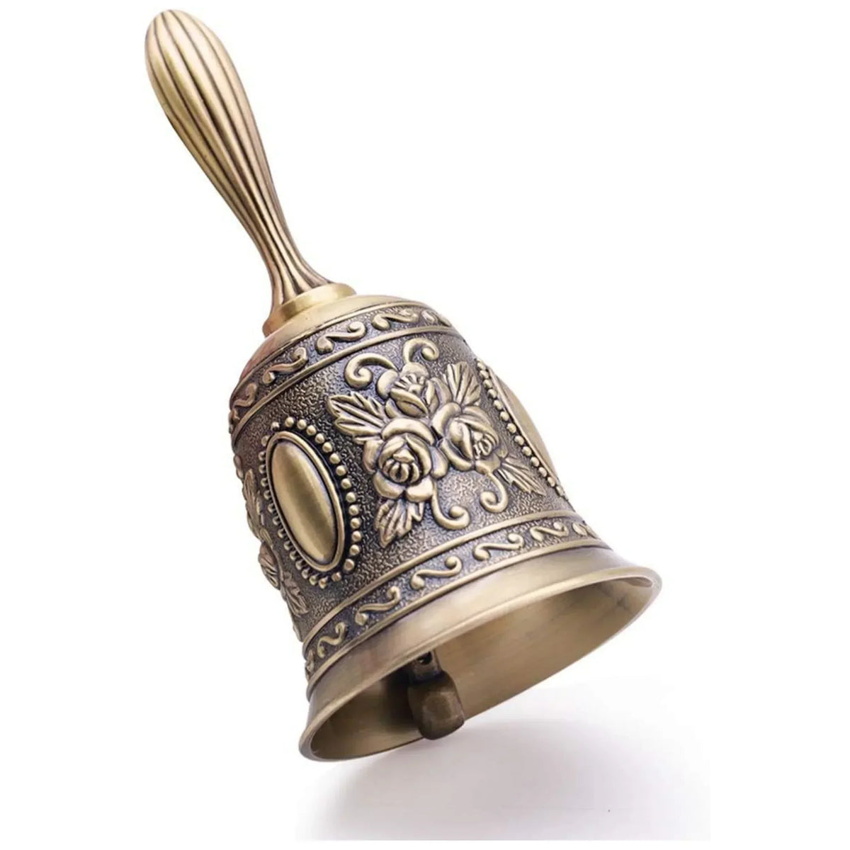 Classic Brass Hand Bell for Service, Weddings & Home Decor