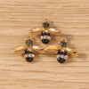 Gold Enamel Honeybee Charms for Jewelry Making (Set of 10)