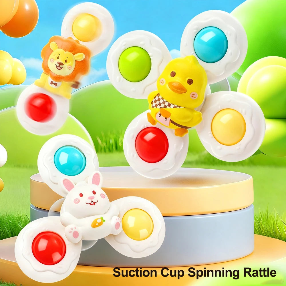 Suction Cup Spinner Toy for Baby Bath & Play
