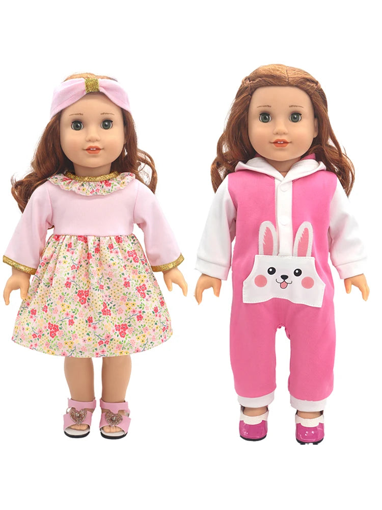 Doll Outfit Set with Hat for 17-43 cm Baby Dolls