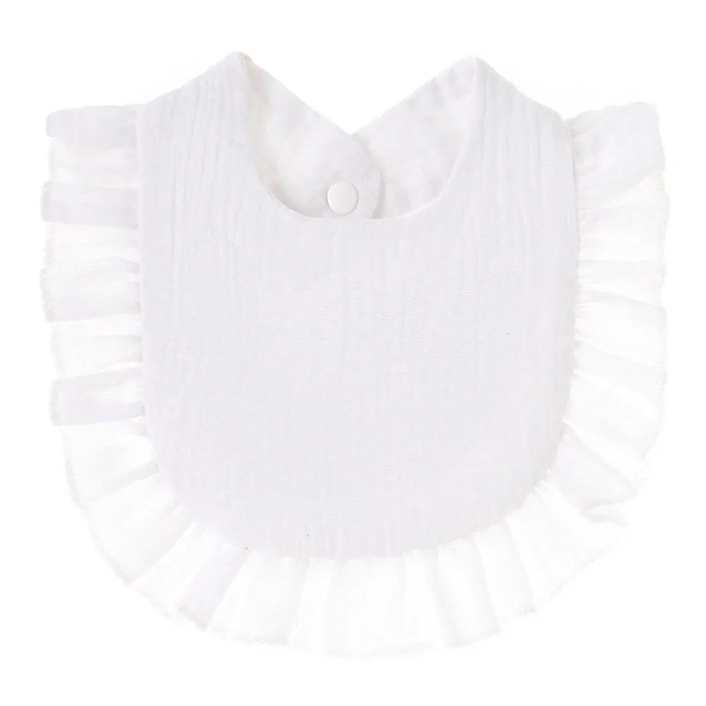 Cotton Baby Bibs with Burp Cloth – Soft Solid Color Bandana Scarf