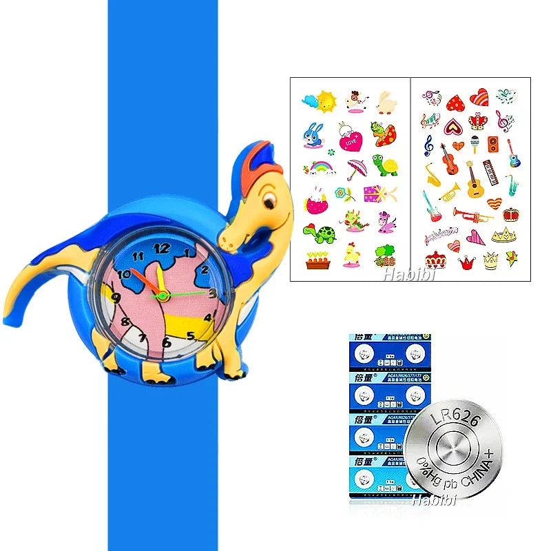 Kids' Cartoon Dinosaur Digital Watch with Silicone Band