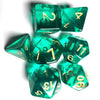 Translucent Green Polyhedral Dice Set (7-Piece)