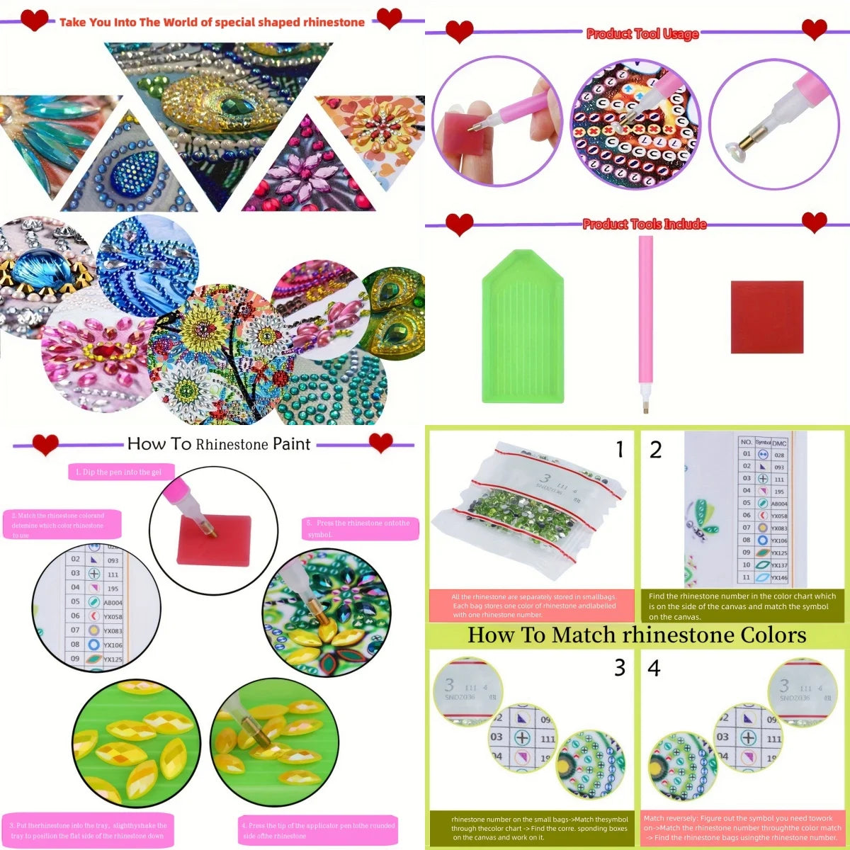 DIY Diamond Art Dragonfly & Butterfly Acrylic Door Hanging Ornament with Chain