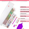 A package of a 5D Diamond Painting Kit containing various components like canvas, diamonds, a pen, bags, glue, and a plastic 