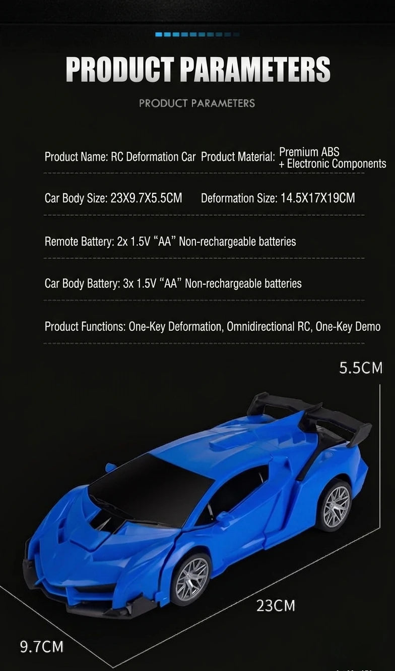 2-in-1 Remote Control Transforming Robot Car