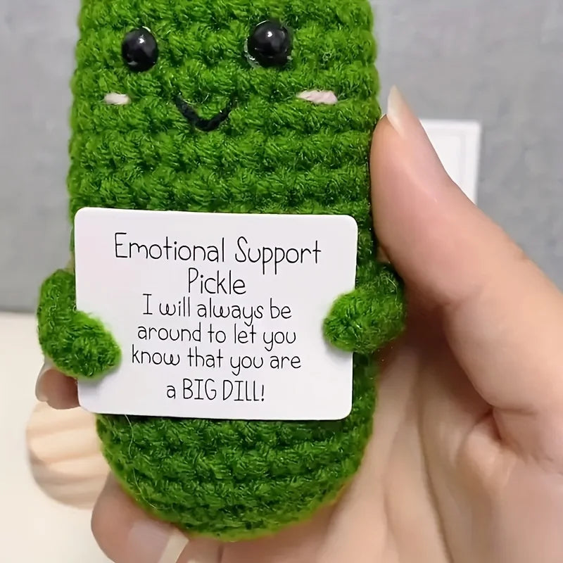 Quirky Pickle Plush Pillow – Soft Humor Decor