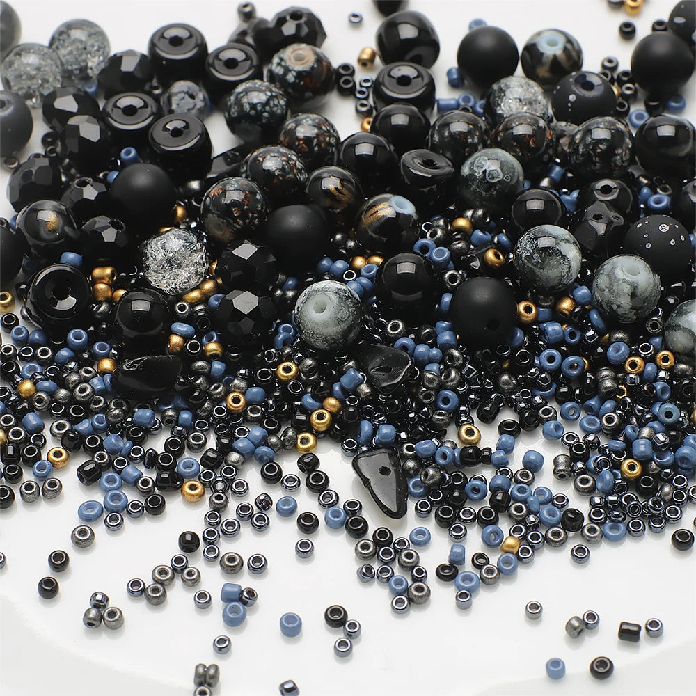 Mixed Color Czech Glass Seed Beads for Jewelry Making – Round Spacer Beads Assortment