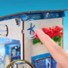 Beach Corner Book Nook Kit – Wooden Miniature Bookend with LED Light