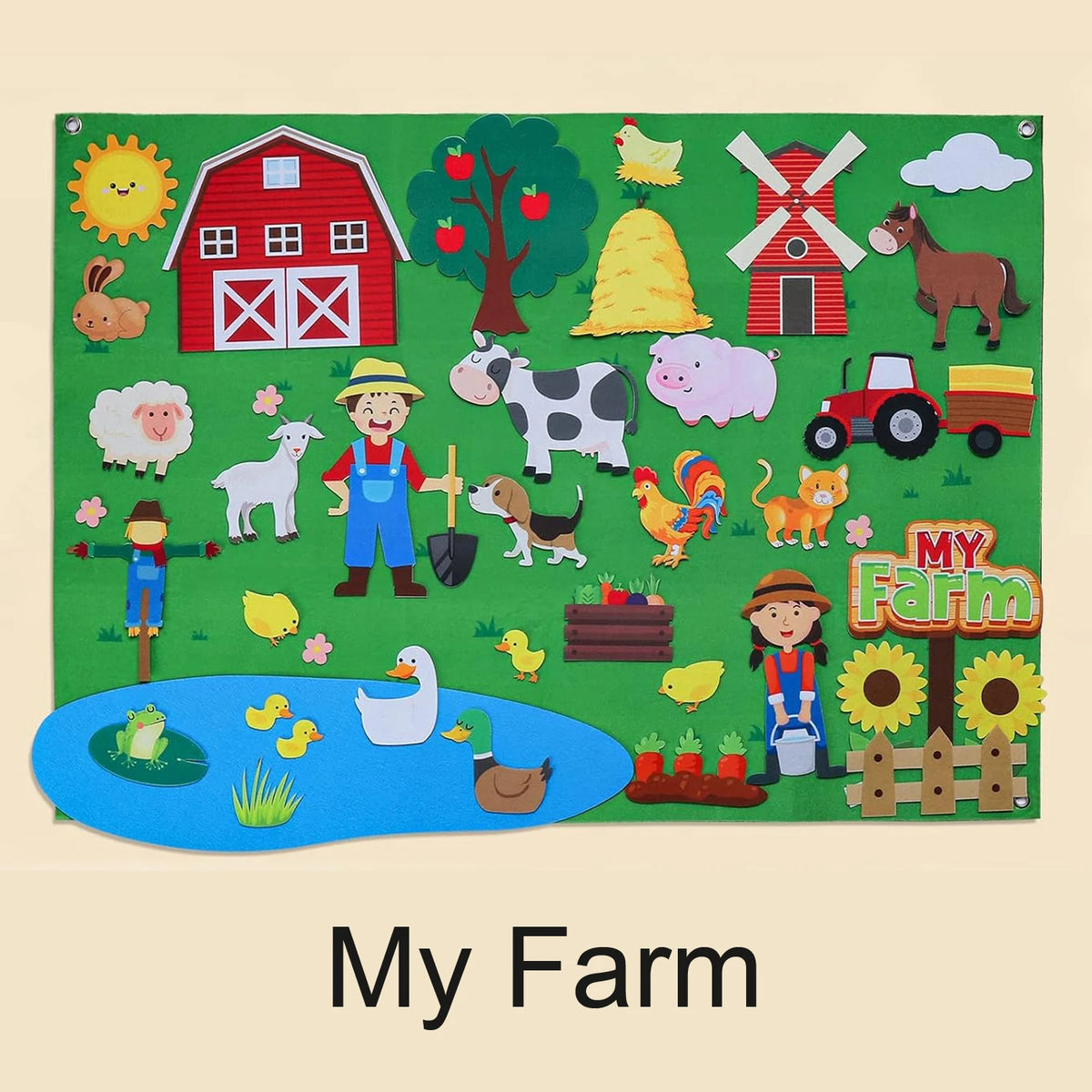 Farm Animals Felt Story Board Set for Early Learning