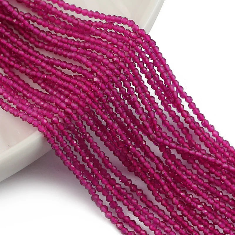 2mm Austrian Crystal Spacer Beads – White AB Finish
