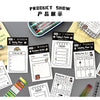 A collection of cute stationery memo pads and planners for daily planning and notes displayed on a gray surface.