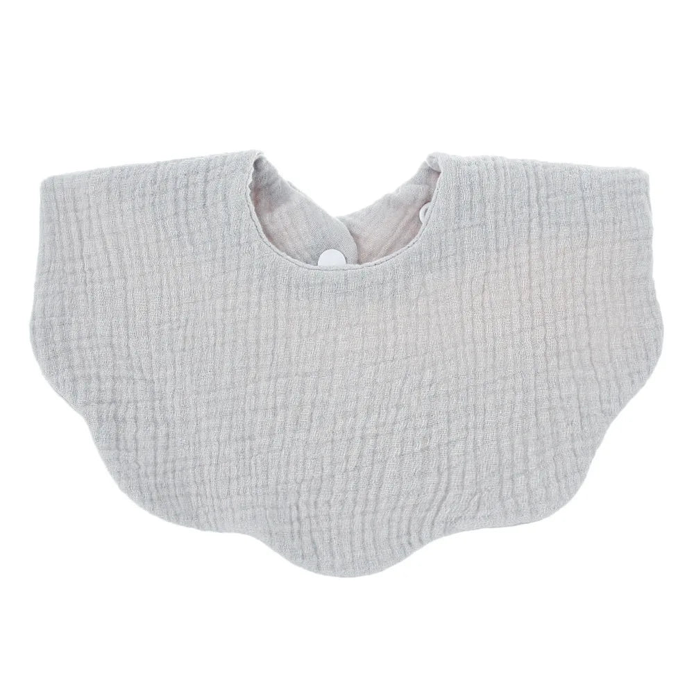 Cotton Baby Bibs with Burp Cloth – Soft Solid Color Bandana Scarf