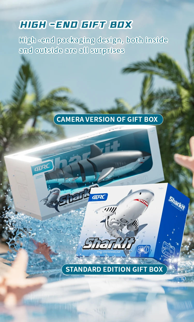 Realistic Remote Control Shark Toy with Rechargeable Battery