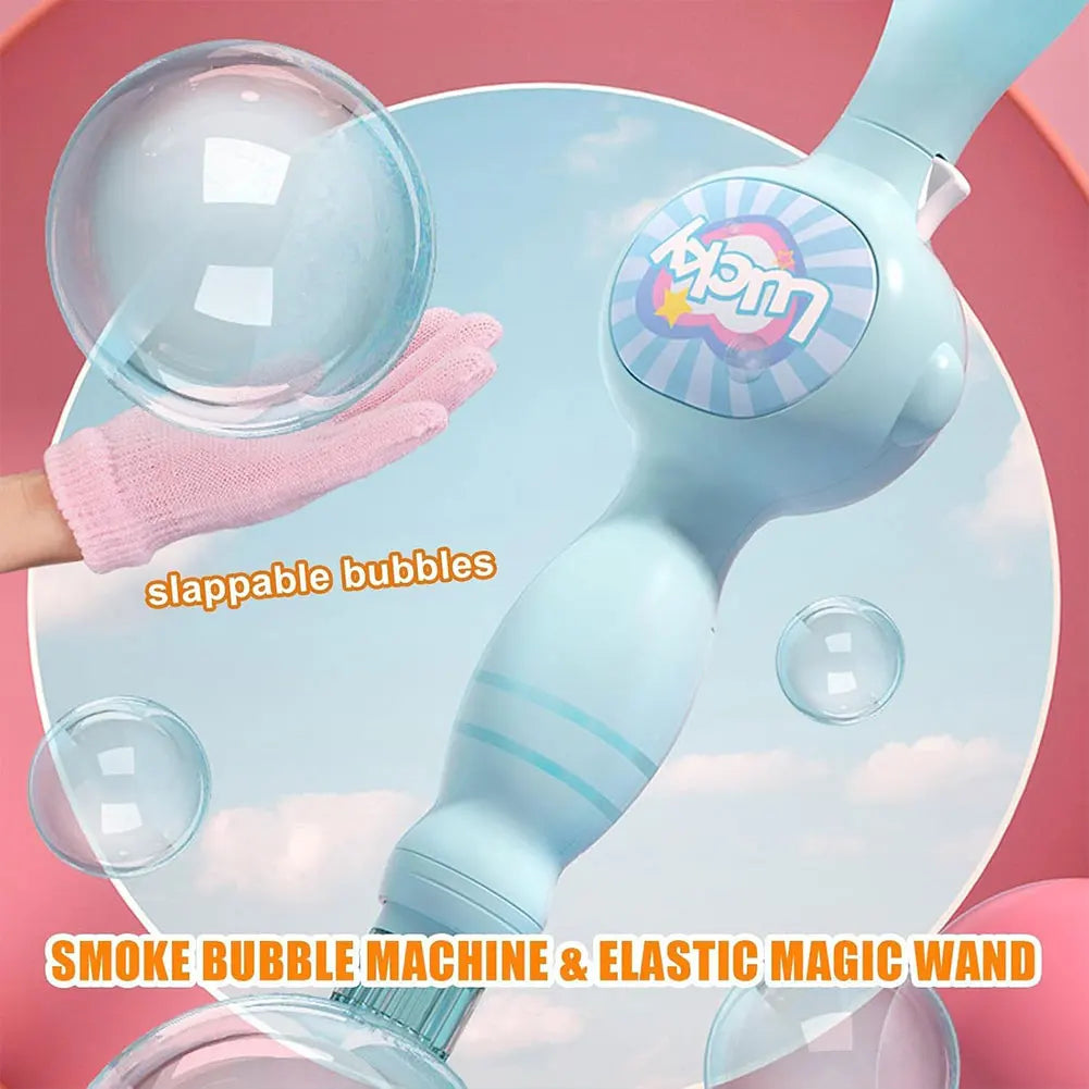 Portable Smoke Bubble Machine with LED Lights