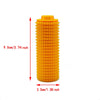 Rouleau anti-stress tactile orange à forme cylindrique texturée.