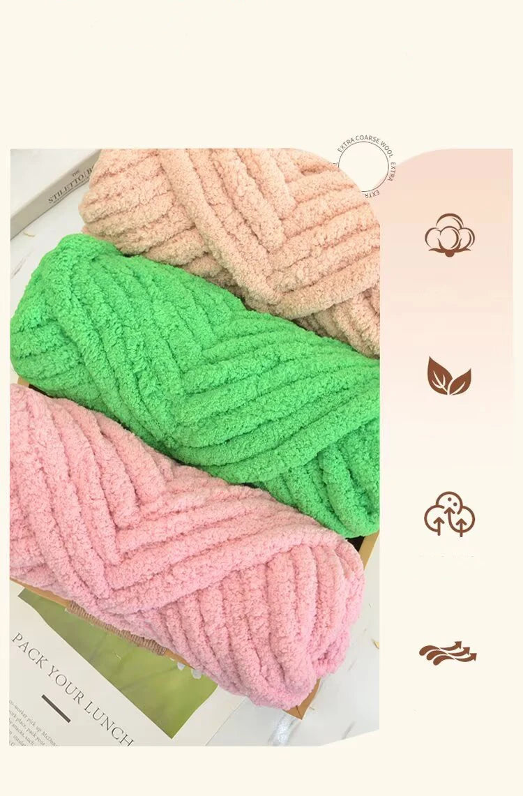 Extra Thick Chenille Yarn for Hand Knitting