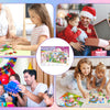 A set of four wooden jigsaw puzzles featuring unicorn and princess themes for toddlers.