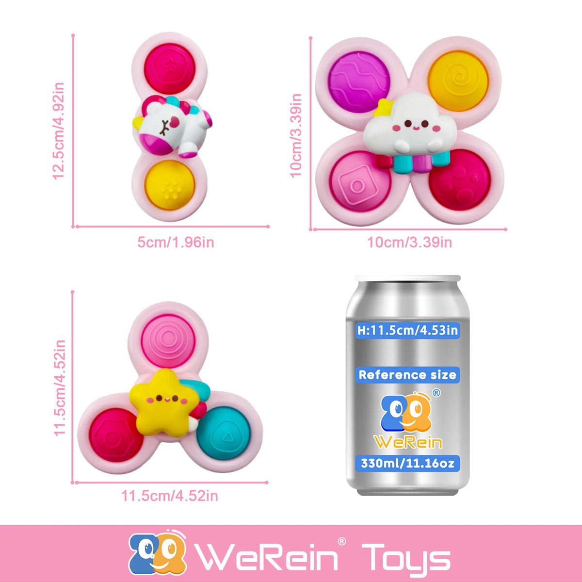 Suction Cup Spinning Top Sensory Toy for Babies & Toddlers
