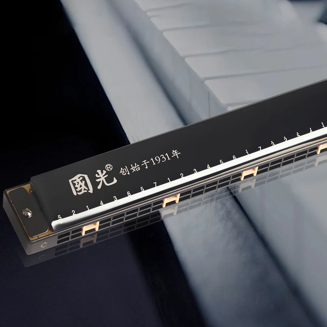 24-Hole Tremolo Harmonica in C with Carrying Case