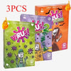 A set of three boxes for the Virus series card game including Evolution and Halloween expansions