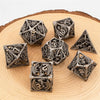Hollow Metal Polyhedral Dragon Dice Set