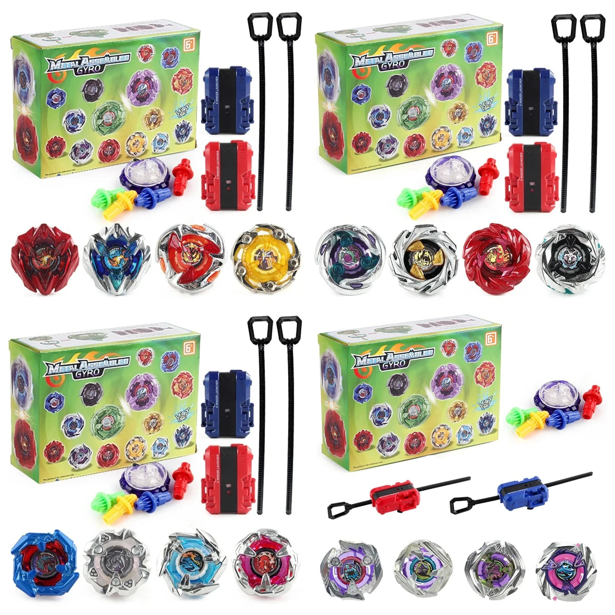 Gyro Spinning Tops Battle Set with Launchers