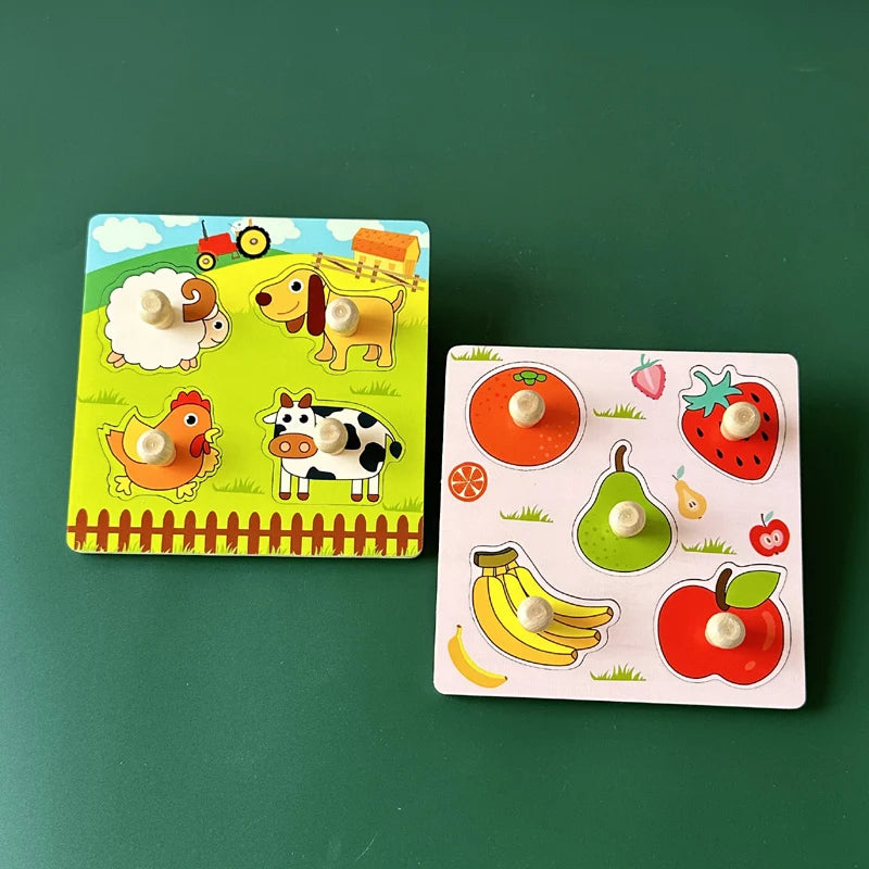 Wooden Montessori Puzzle Board for Toddlers